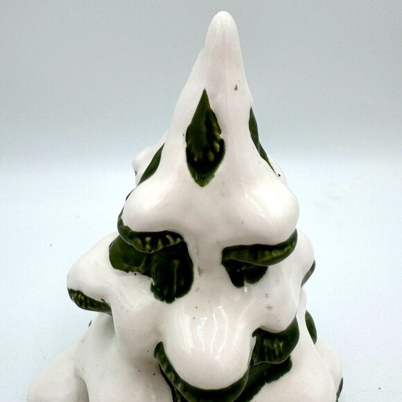 Vintage Fitz and Floyd Ceramic Christmas Tree 6" Japan Decor Tabletop chippy vin - Picture 2 of 8